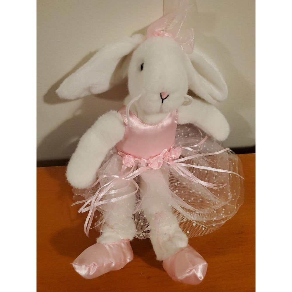Angelina Girl White Mouse 14" Unipak Plush Stuffed Animal Pink Ballerina Tutu